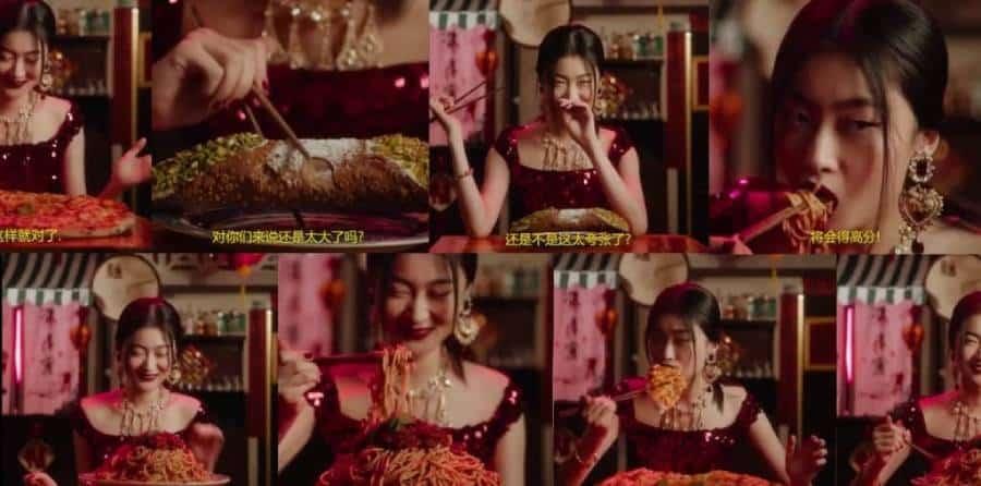 chinese woman eating