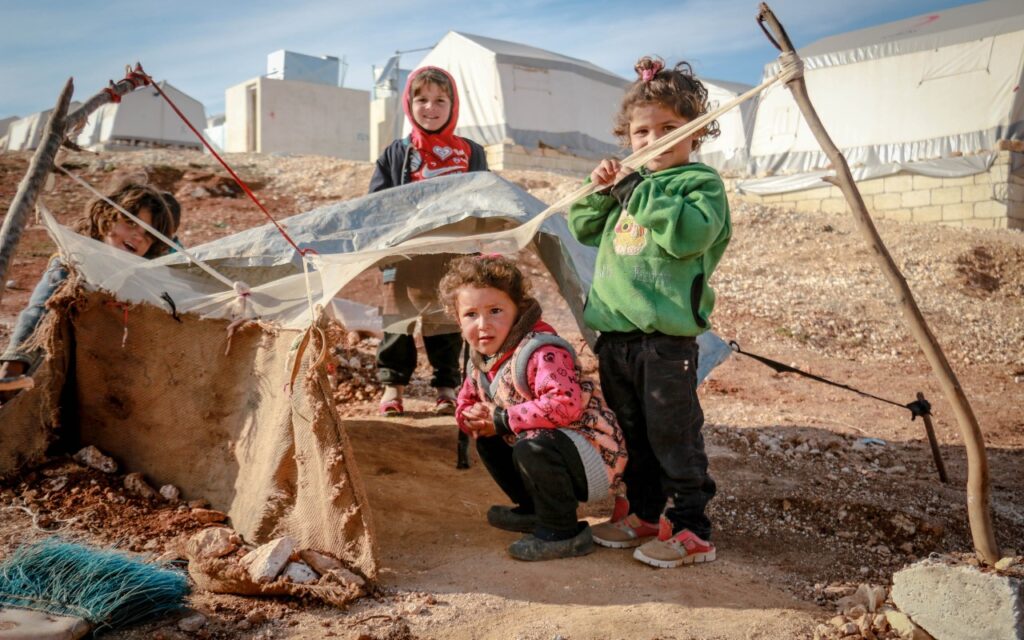 refugee children at a camp